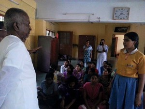 Ilayaraja Helps Flood Victims in Chennai Photos